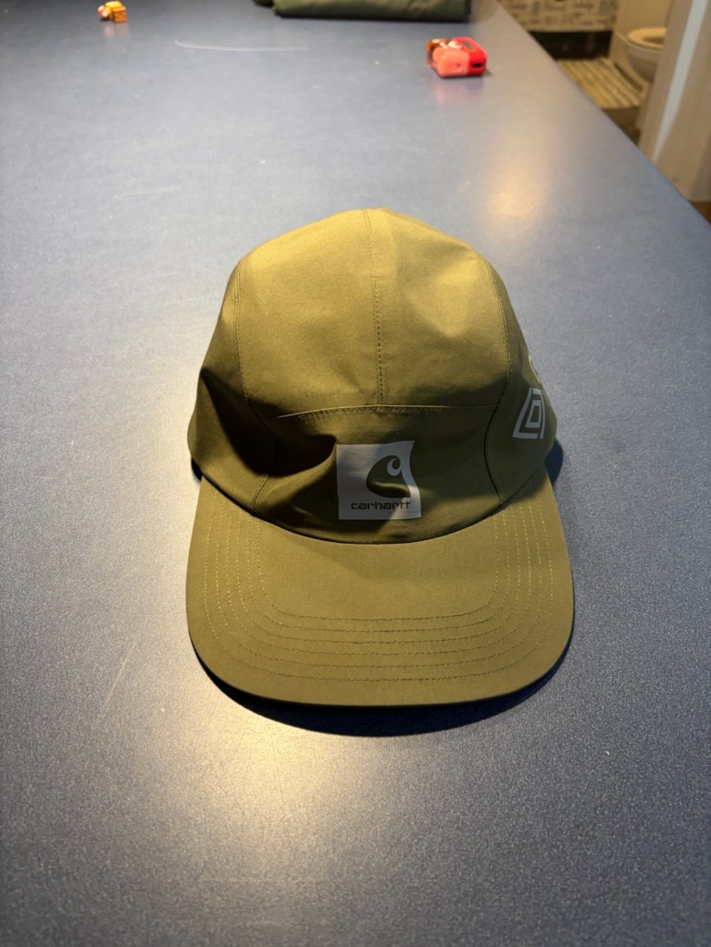 Carhartt Olive Green Strapback Cap with Interior Logo